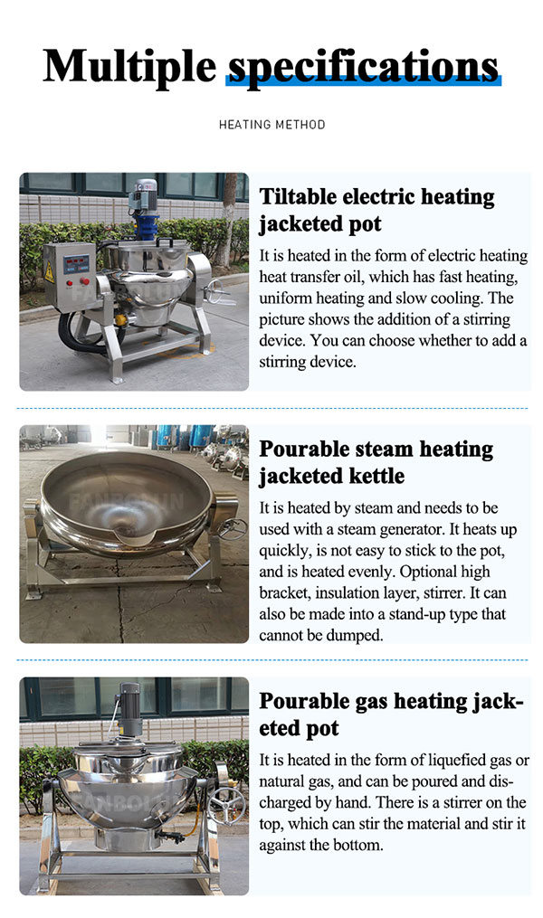 jacketed kettle models